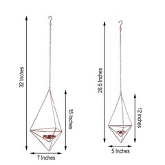 2 pcs Geometric Tealight Candle Holders Metal Lanterns Wedding Home Decorations