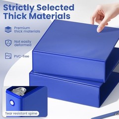 Cobalt Blue 3 Ring Binder – Clear View – PVC-Free – 3 Inch – 1 Pack