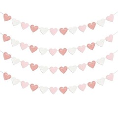 Rose-Gold Light Pink-White Party-Decorations Heart Rose Gold Light Pink White