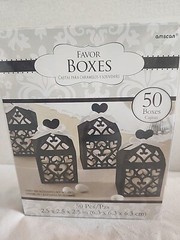 50 Pieces Party/Wedding Lantern Favor Boxes 2.5″ 2.5″ x 2.5″ NEW Black