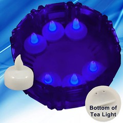 NEW 24 Purple Led Floating Floral Tea Light Candle for Wedding Centerpiece Decor