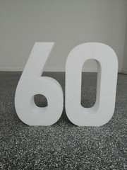 Polystyrene Number 50cm Birthday Anniversary Party Digit Letter Table Decoration 3D