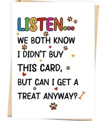 Asmallgf Dog Dad Fathers Day Card, Funny Father’s Day Card Gifts from Dog, Do…