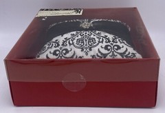 Ring Bearer Pillow Wedding NEW Black White Rhinestones Prty Mail Shp