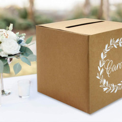 Kraft Card Box Wedding Favors Post Boxes Cardboard Wedding Party Decor Table Cen