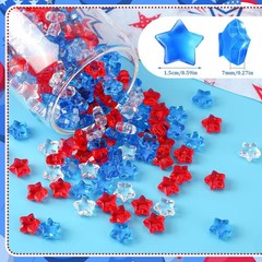 Patriotic Star Acrylic Crystals Gems Table Scatter Vase Filler 300pcs