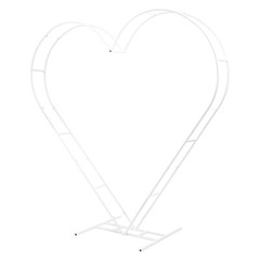 Metal Heart Shaped Wedding Arch Backdrop Stand White for Wedding Ceremony Decor!