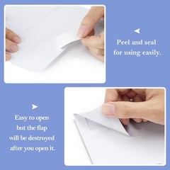 100 Pack White A2 Paper Envelopes Peel & Seal A2(4.375×5.75 Inches),