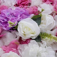 6Pc Artificial Hydrangea Wall Panels 60??40cm Wedding Backdrop Floral