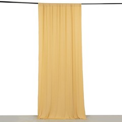 5 ft x 10 ft CHAMPAGNE 4-Way Stretch Spandex Divider Backdrop Curtain Wedding