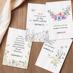 24 Pack Religious Sympathy Cards with Envelopes & Stickers – 6 Designs Waterc…