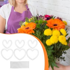 6 Pieces Flower Arrangement Holder Wedding Supplies Heart Shaped Multifunctional