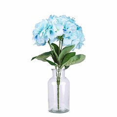 Baby Blue 5 Silk Hydrangea Bushes Wedding Flowers Bouquets Party Centerpieces