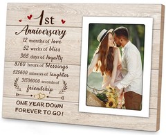 1st Anniversary Paper Gifts for Him Her – One Year Romantic Wedding Picture F…