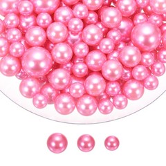 150 Pcs Pearl Bead for Vase Filler, 20/14/10mm Floating Beads(Dark Pink)