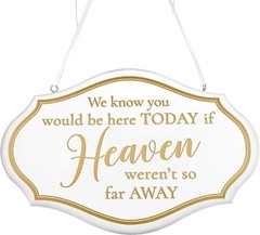 Lillian Rose White Metallic Gold Memorial Wedding Chair Sign, 10″x7.5″