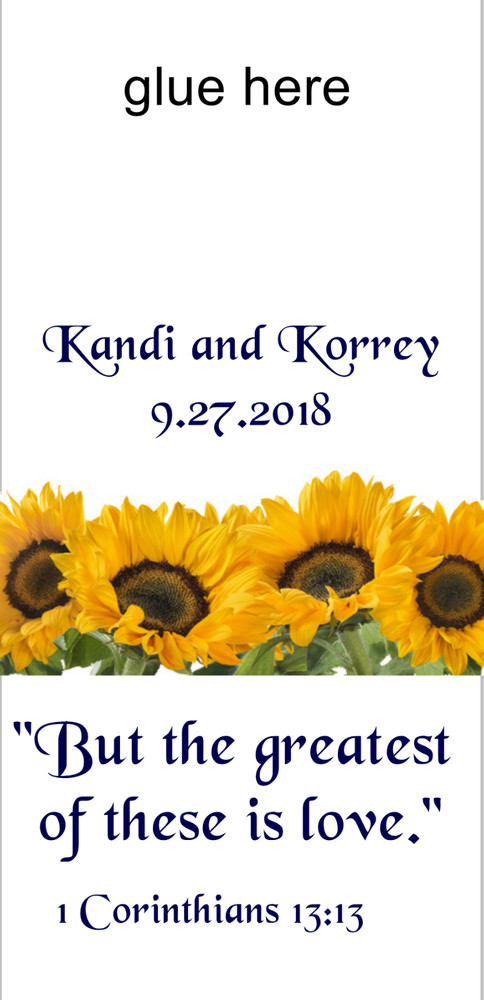 75 Glossy Sunflower Miniature Hershey Candy Bar Wrappers Wedding Favors Others