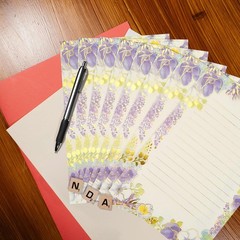 64 Sheets Stationary Letter Paper Set – A5 Cute 5.62 x 8.26 inches, Gold Foil