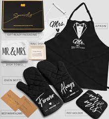 Wedding Gifts Engagement Gifts for Couples Mr and Mrs Aprons for Couples Gifts