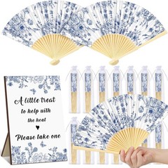 51 Pcs Wedding Favors Guests Bulk 25 Wedding Foldable Hand Fans Eucalyptus
