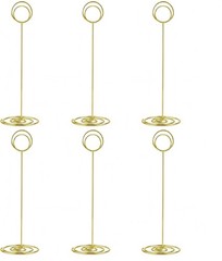 Elegant Gold Table Number Holders – Durable 8.75 Inch Photo Stand Set of 10