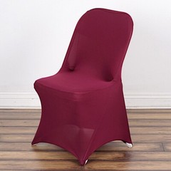 10 Burgundy Stretchable Spandex Chair Covers Event Party Reception Decorations