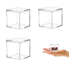 Small Acrylic Box Clear Boxes with Lid Acrylic Display Candy Boxes 45x45x45mm