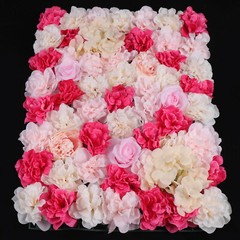 4pcs Flower Panels Artificial Flowers Wall Home Decor Wedding Party Background