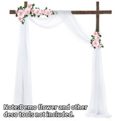 New 4/6/10M 13/20/32.8ft Backdrop Tulle Draping Curtain Arch Party Wedding Decor