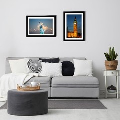 13×19 Picture Frame Set of 5, Black Poster Frame, Display Pictures 11 x 17 wi…