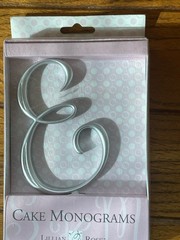 Letter E Silver Monogram Wedding Cake Topper Pick