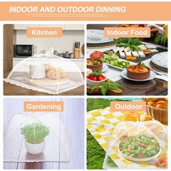 6 Pcs Large and Tall Food Covers 17″ Mesh Food Covers for Outdoors, Multicolor