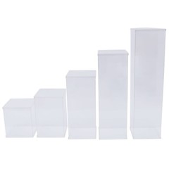 5pcs Floral Bouquet Rack Clear Acrylic Stand Box Fit For Wedding Backdrop Decor