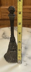 Vintage Brass Tussie Mussie Posy Holder – Ornate Filigree Victorian Revival W1