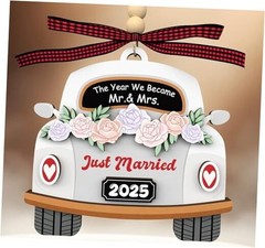 Wedding Gifts for Couples 2025 – Wood Hanging Ornament for 2025 Car Style 2