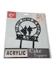 Star Wars Mr & Mrs Han Solo Princess Leia Acrylic Cake Topper Force Be With Us