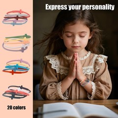 Mikovivi 20pcs Silicone Cross Bracelets, Religious Jesus Medium, multicolored