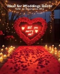2000pcs Artificial Rose Petals with 24 LED Tea Lights