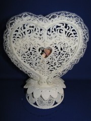 New Wilton Vintage «Heart to Heart Bride & Groom Cake Top, black coat # 110-376