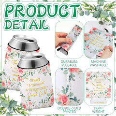 50 Pieces Flower Wedding Can Cooler Bulk Engagement Favors for Guests Cheers to