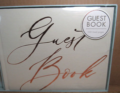 NEW Punch Studio GUEST BOOK 100 Lined Pages with Gold Pen Party Event SEALED BOX