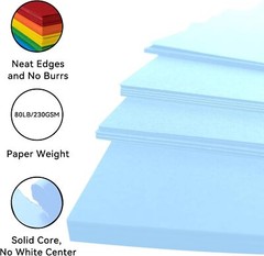 25Sheets Light Blue Cardstock Paper, 8.5 x 11 Card stock for