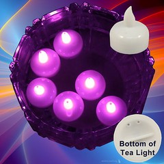 NEW 24 Pink Led Floating Floral Tea Light Candle for Wedding Centerpiece Decor