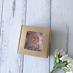 500x Clear Window Product Packing Kraft Paper Box Jewelry Soap Cookie Candle Box