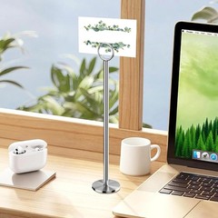 Versatile Table Sign Stands – Silver, Pack of 12