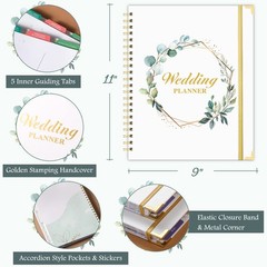 Wedding Planner – Book and 12″ x 9″ x 0.6″ inches, White