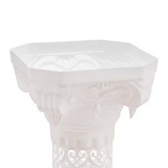 4-Pieces 34.65 In. H White Wedding Roman Decorative Stand Column Flower Holder W