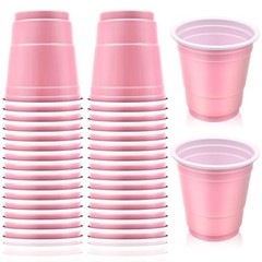 30 Pcs Disposable 2oz Shot Glasses Plastic Cups for Wedding – Light Pink