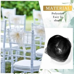 Black Tulle Fabric Roll 54in x 100Yds for Wedding Party DIY Craft Decor
