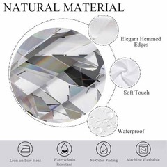 Table Cloth 60×84 Inch Abstract Bling 84″ x 60″ (Rectangular) Diamond Crystal